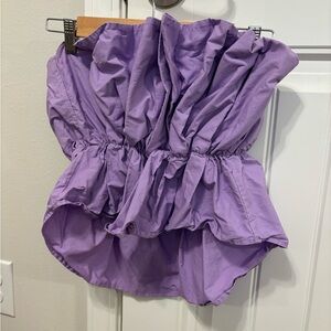 Purple pleated sleeveless top